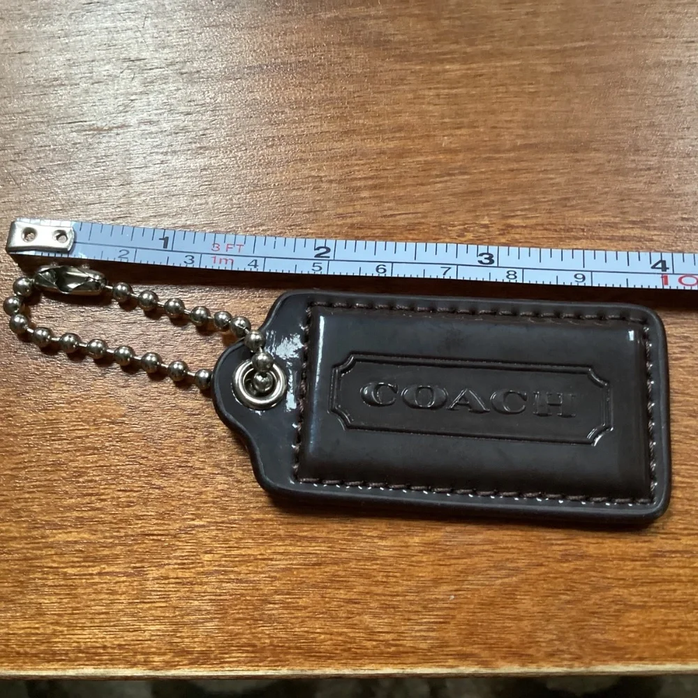 Coach Very Dark Brown Bag Tag/Hang Tag
